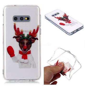 Red Gloves Elk Super Clear Soft TPU Back Cover for Samsung Galaxy S10e (5.8 inch)