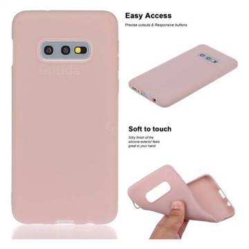 Soft Matte Silicone Phone Cover for Samsung Galaxy S10e (5.8 inch) - Lotus Color