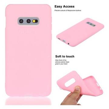 Soft Matte Silicone Phone Cover for Samsung Galaxy S10e (5.8 inch) - Rose Red