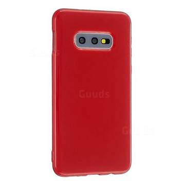 2mm Candy Soft Silicone Phone Case Cover for Samsung Galaxy S10e (5.8 inch) - Hot Red