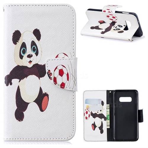 Football Panda Leather Wallet Case for Samsung Galaxy S10e(5.8 inch)