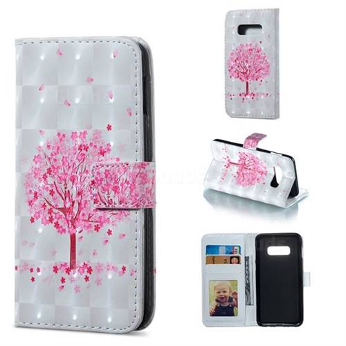 Sakura Flower Tree 3D Painted Leather Phone Wallet Case for Samsung Galaxy S10e (5.8 inch)