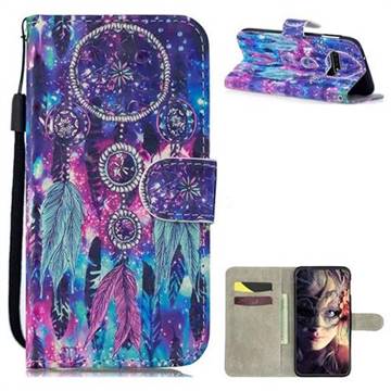 Star Wind Chimes 3D Painted Leather Wallet Phone Case for Samsung Galaxy S10e (5.8 inch)