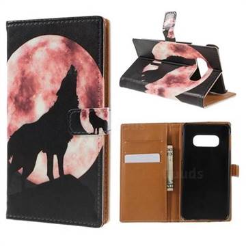 Moon Wolf Leather Wallet Case for Samsung Galaxy S10e (5.8 inch)