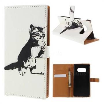 Cute Cat Leather Wallet Case for Samsung Galaxy S10e (5.8 inch)