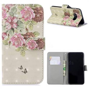 Beauty Rose 3D Painted Leather Phone Wallet Case for Samsung Galaxy S10e (5.8 inch)