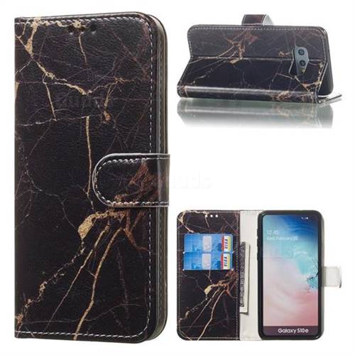 Black Gold Marble PU Leather Wallet Case for Samsung Galaxy S10e (5.8 inch)