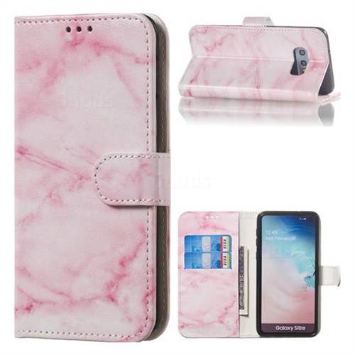 Pink Marble PU Leather Wallet Case for Samsung Galaxy S10e (5.8 inch)