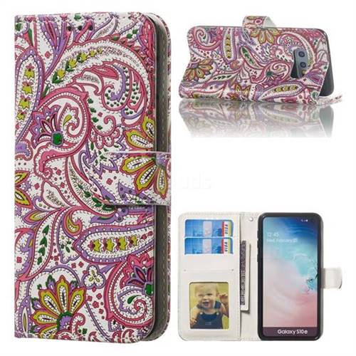 Pepper Flowers 3D Relief Oil PU Leather Wallet Case for Samsung Galaxy S10e (5.8 inch)