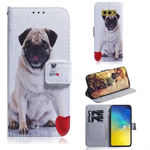Pug Dog PU Leather Wallet Case for Samsung Galaxy S10e (5.8 inch)