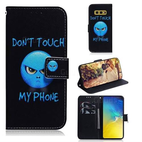 Not Touch My Phone PU Leather Wallet Case for Samsung Galaxy S10e (5.8 inch)