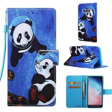 Undersea Panda Matte Leather Wallet Phone Case for Samsung Galaxy S10e (5.8 inch)