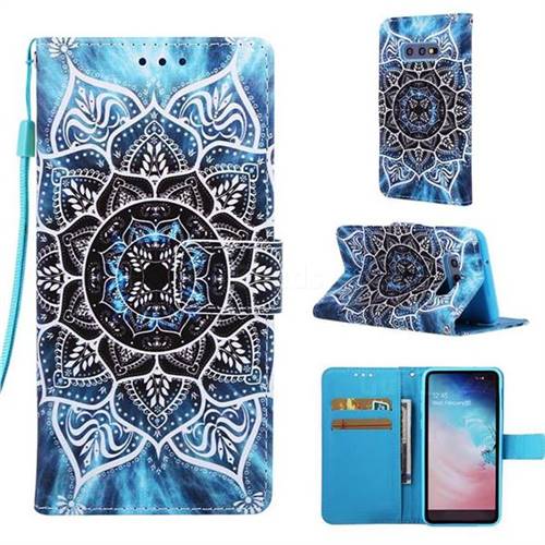 Underwater Mandala Matte Leather Wallet Phone Case for Samsung Galaxy S10e (5.8 inch)
