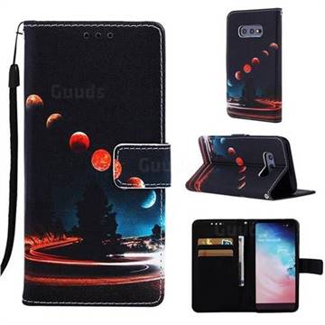 Wandering Earth Matte Leather Wallet Phone Case for Samsung Galaxy S10e (5.8 inch)