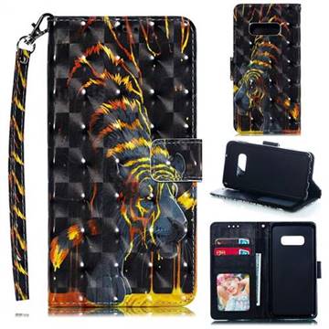 Tiger Totem 3D Painted Leather Phone Wallet Case for Samsung Galaxy S10e (5.8 inch)
