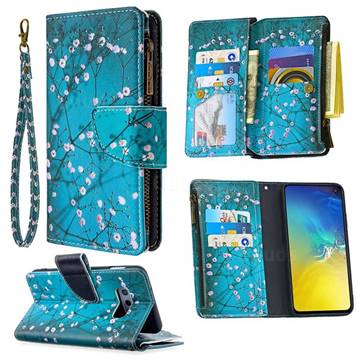Blue Plum Binfen Color BF03 Retro Zipper Leather Wallet Phone Case for Samsung Galaxy S10e (5.8 inch)
