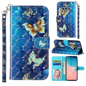 Rankine Butterfly 3D Leather Phone Holster Wallet Case for Samsung Galaxy S10e (5.8 inch)