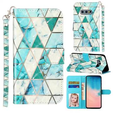 Stitching Marble 3D Leather Phone Holster Wallet Case for Samsung Galaxy S10e (5.8 inch)