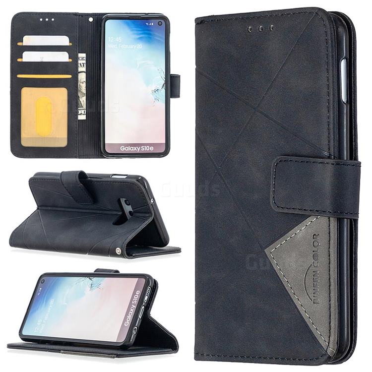 Binfen Color BF05 Prismatic Slim Wallet Flip Cover for Samsung Galaxy S10e (5.8 inch) - Black