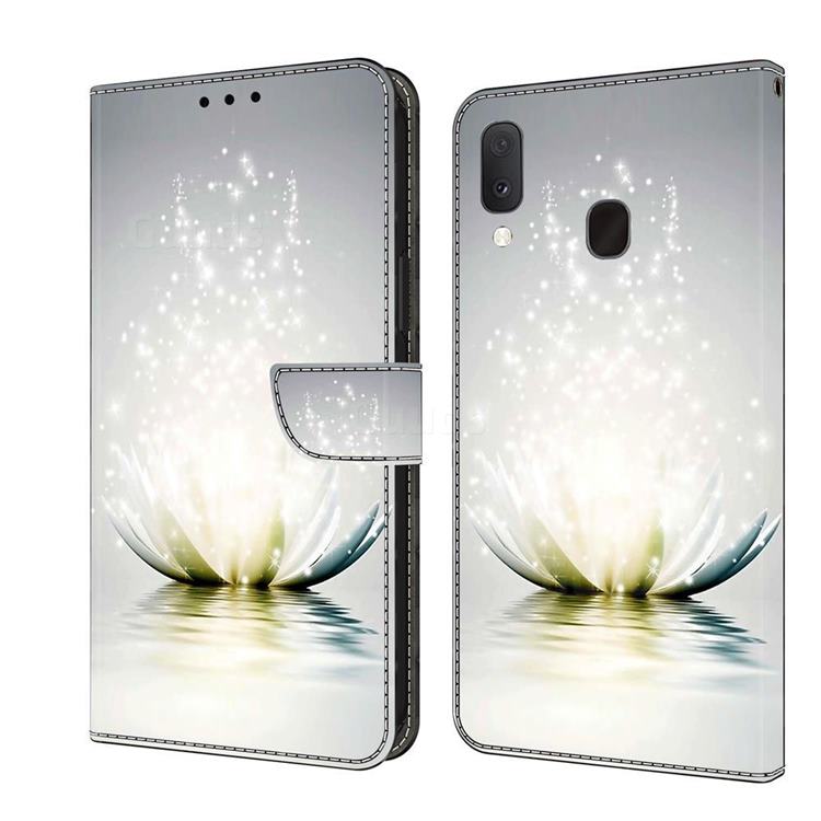 Flare lotus Crystal PU Leather Protective Wallet Case Cover for Samsung Galaxy S10e (5.8 inch)