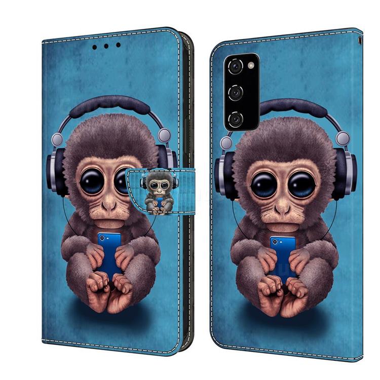 Cute Orangutan Crystal PU Leather Protective Wallet Case Cover for Samsung Galaxy S10e (5.8 inch)