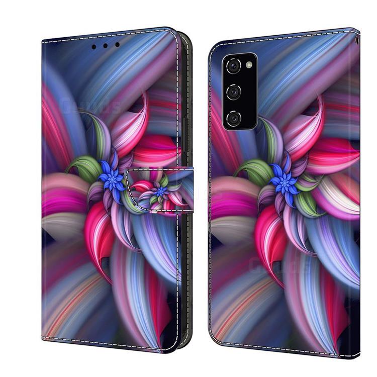 Colorful Flower Crystal PU Leather Protective Wallet Case Cover for Samsung Galaxy S10e (5.8 inch)
