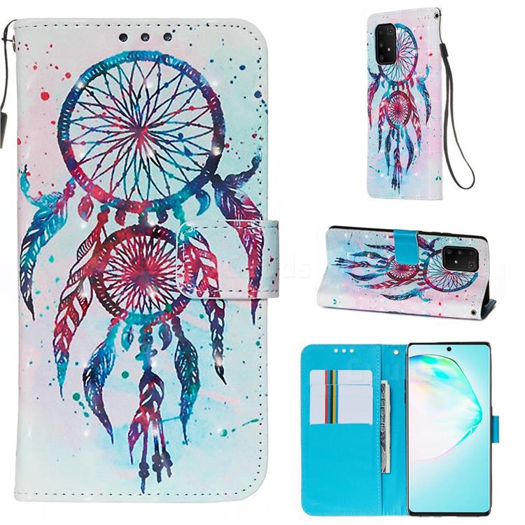 ColorDrops Wind Chimes 3D Painted Leather Wallet Case for Samsung Galaxy S10 Lite(6.7 inch)