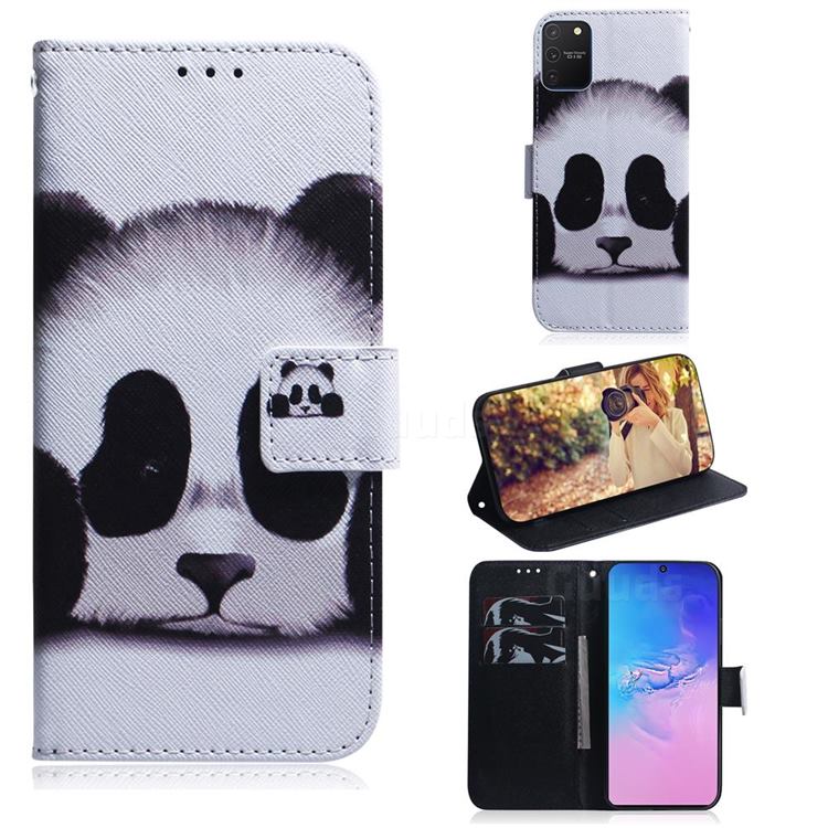 Sleeping Panda PU Leather Wallet Case for Samsung Galaxy S10 Lite(6.7 inch)