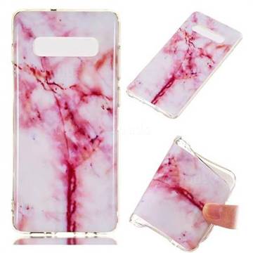 Red Grain Soft TPU Marble Pattern Phone Case for Samsung Galaxy S10 Plus(6.4 inch)