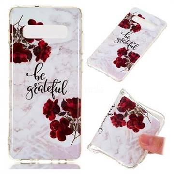 Rose Soft TPU Marble Pattern Phone Case for Samsung Galaxy S10 Plus(6.4 inch)