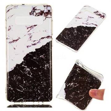 Black and White Soft TPU Marble Pattern Phone Case for Samsung Galaxy S10 Plus(6.4 inch)