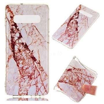 White Crushed Soft TPU Marble Pattern Phone Case for Samsung Galaxy S10 Plus(6.4 inch)
