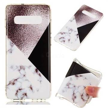 Black white Grey Soft TPU Marble Pattern Phone Case for Samsung Galaxy S10 Plus(6.4 inch)