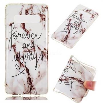 Forever Soft TPU Marble Pattern Phone Case for Samsung Galaxy S10 Plus(6.4 inch)