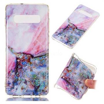 Purple Amber Soft TPU Marble Pattern Phone Case for Samsung Galaxy S10 Plus(6.4 inch)