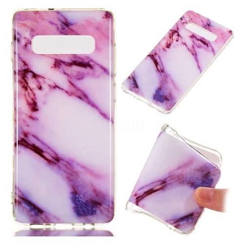Purple Soft TPU Marble Pattern Case for Samsung Galaxy S10 Plus(6.4 inch)