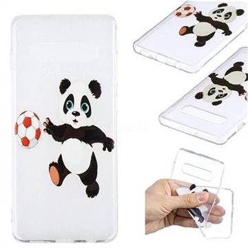 Football Panda Super Clear Soft TPU Back Cover for Samsung Galaxy S10 Plus(6.4 inch)