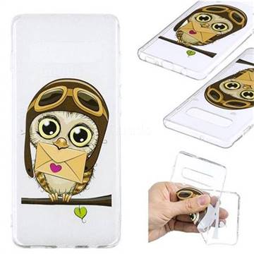 Envelope Owl Super Clear Soft TPU Back Cover for Samsung Galaxy S10 Plus(6.4 inch)
