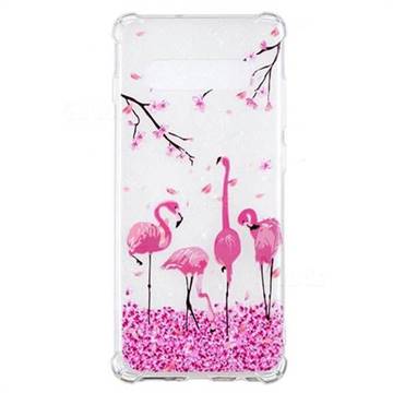 Cherry Flamingo Anti-fall Clear Varnish Soft TPU Back Cover for Samsung Galaxy S10 Plus(6.4 inch)
