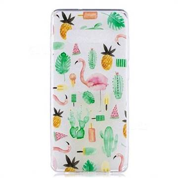 Cactus Flamingos Super Clear Soft TPU Back Cover for Samsung Galaxy S10 Plus(6.4 inch)