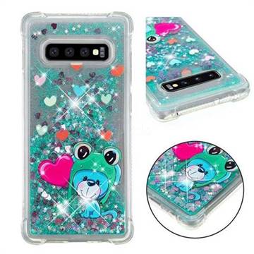 Heart Frog Lion Dynamic Liquid Glitter Sand Quicksand Star TPU Case for Samsung Galaxy S10 Plus(6.4 inch)