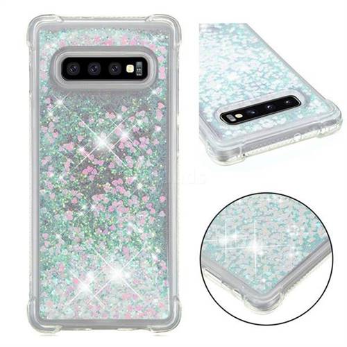 Dynamic Liquid Glitter Sand Quicksand Star TPU Case for Samsung Galaxy S10 Plus(6.4 inch) - Pink