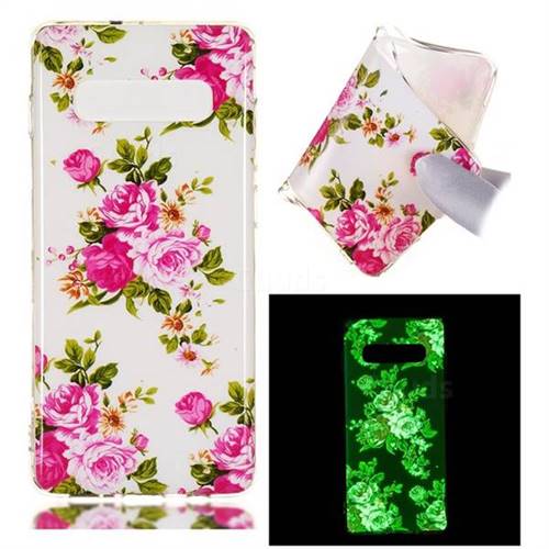 Peony Noctilucent Soft TPU Back Cover for Samsung Galaxy S10 Plus(6.4 inch)