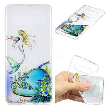 Mermaid Clear Varnish Soft Phone Back Cover for Samsung Galaxy S10 Plus(6.4 inch)