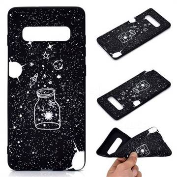 Travel The Universe Chalk Drawing Matte Black TPU Phone Cover for Samsung Galaxy S10 Plus(6.4 inch)