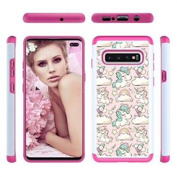 Pink Pony Shock Absorbing Hybrid Defender Rugged Phone Case Cover for Samsung Galaxy S10 Plus(6.4 inch)