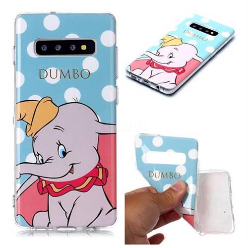 Dumbo Elephant Soft TPU Cell Phone Back Cover for Samsung Galaxy S10 Plus(6.4 inch)