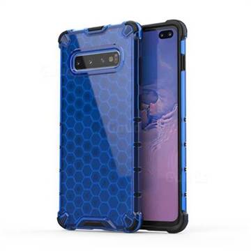Honeycomb TPU + PC Hybrid Armor Shockproof Case Cover for Samsung Galaxy S10 Plus(6.4 inch) - Blue