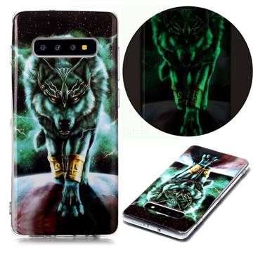 Wolf King Noctilucent Soft TPU Back Cover for Samsung Galaxy S10 Plus(6.4 inch)