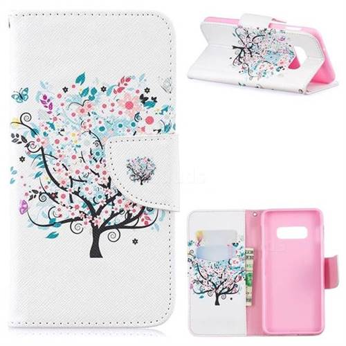 Colorful Tree Leather Wallet Case for Samsung Galaxy S10 Plus(6.4 inch)